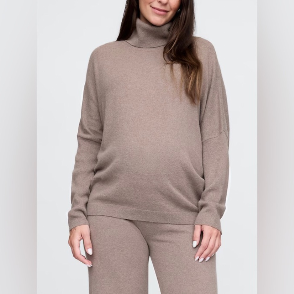 Gap Maternity CashSoft Turtleneck Sweater, Plymouth Rock, sz S